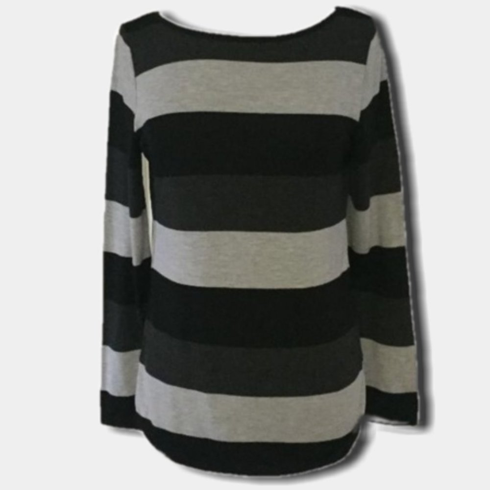Liz Claiborne Crew Neck Striped Top